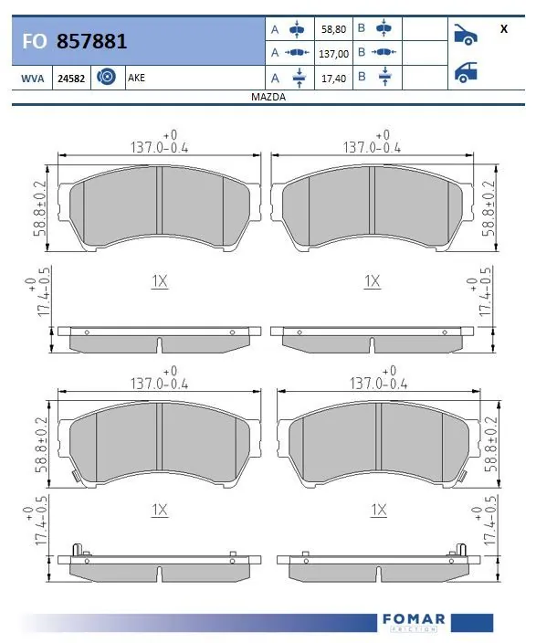 Brake Pad Set, disc brake